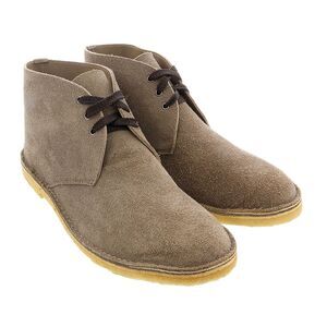 DANIELA FARGION Taupe Suede Leather Derby Shoes-